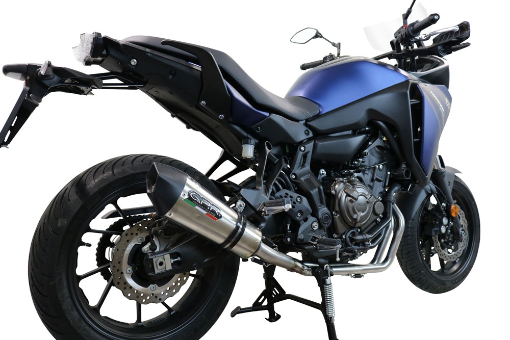 Escape compatível com Yamaha Tracer 7 2021-2024, Gpe Ann. titanium, Escape racing linha completa, silencioso mais coletor com dbkiller, não homologado 