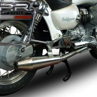 Escape compatível com Moto Guzzi California 1100 Special-Stone-Sport-Ev-Alu 1997-2005, Vintacone, Par de terminais de exaustão aprovados, com db killer removível, catalisadores e tubo de conexão específico 
