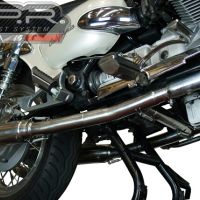 Escape compatível com Moto Guzzi California 1100 Special-Stone-Sport-Ev-Alu 1997-2005, Vintacone, Par de terminais de exaustão aprovados, com db killer removível, catalisadores e tubo de conexão específico 