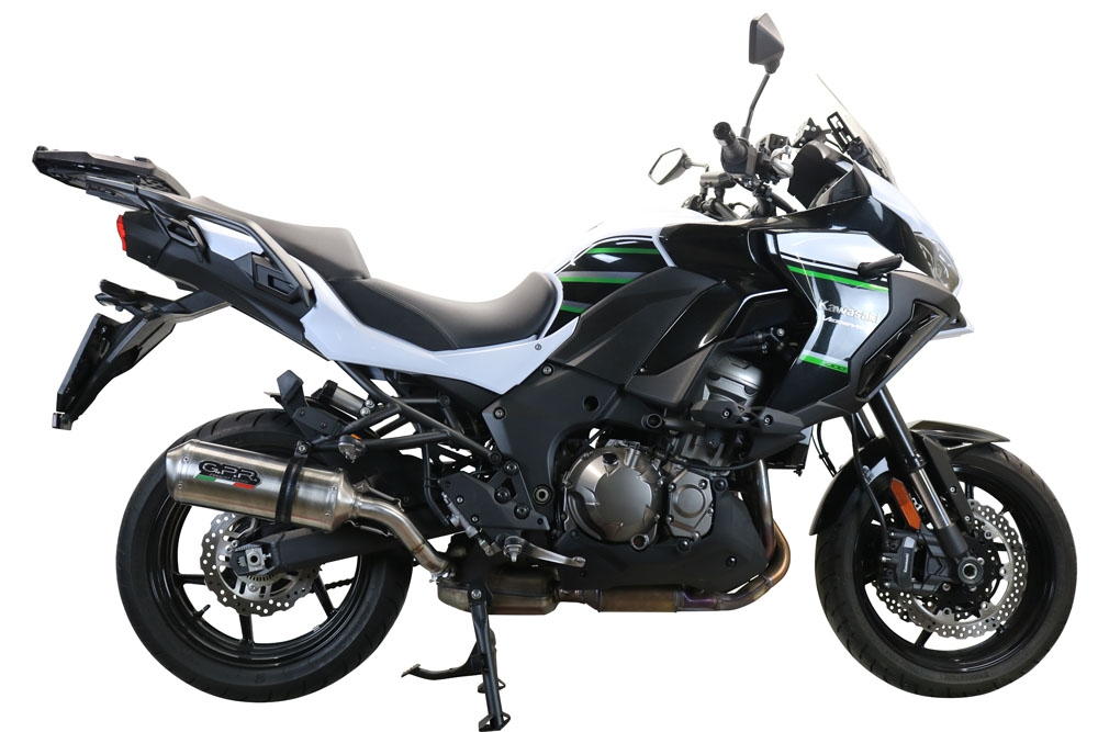 Escape compatível com Kawasaki Versys 1000 I.E. 2019-2020, Satinox , Escape legal, homologado, silenciador com db killer removível e tubo de ligação específico 