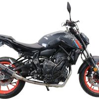 Escape compatível com Yamaha Mt-07 2021-2024, M3 Black Titanium, Escape racing linha completa, silencioso mais coletor com dbkiller, não homologado 