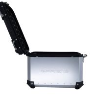 Par de malas laterais em alumínio cor prata com porta-bagagem específico GPR TECH compatível com  Kawasaki Versys 650 2021/2022 e5