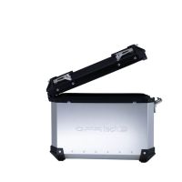 Par de malas laterais em alumínio cor prata com porta-bagagem específico GPR TECH compatível com  Kawasaki Versys 650 2021/2022 e5