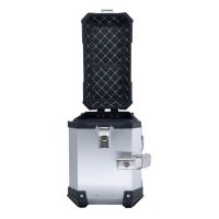 Par de malas laterais em alumínio cor prata com porta-bagagem específico GPR TECH compatível com  Kawasaki Versys 650 2021/2022 e5