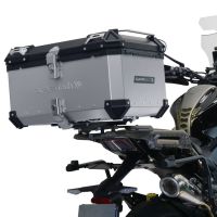 Top case em alumínio, cor prata com placa específica incluída Top case maletas GPR TECH compatível com Zontes 350 T1 ADV 2022/2024 e5