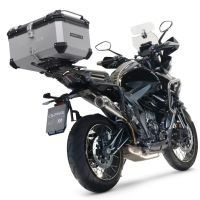 Escape compatível com Zontes 350 T2 ADV 2022-2024, Powercone Evo, Escape legal, homologado, silenciador com db killer removível e tubo de ligação específico 