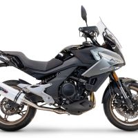 Escape compatível com Cf Moto 700 Mt 2023-2024, Albus Evo4, Escape legal, homologado, silenciador com catalisador, db killer removível e tubo de ligação específico 