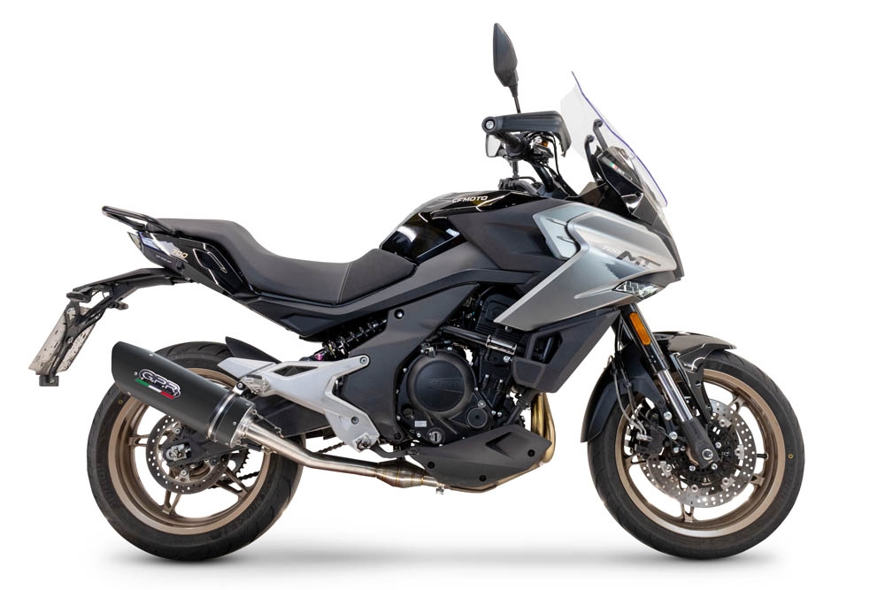 Escape compatível com Cf Moto 700 Mt 2023-2024, Furore Nero, Escapamento Racing, silenciador com conexão específica e db killer removível 