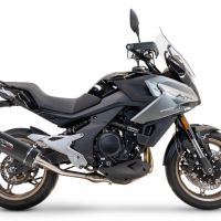 Escape compatível com Cf Moto 700 Mt 2023-2024, Furore Nero, Escapamento Racing, silenciador com conexão específica e db killer removível 
