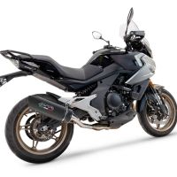 Escape compatível com Cf Moto 700 Mt 2023-2024, Furore Nero, Escapamento Racing, silenciador com conexão específica e db killer removível 