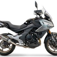 Escape compatível com Cf Moto 700 Mt 2023-2024, M3 Inox , Escape legal, homologado, silenciador com catalisador, db killer removível e tubo de ligação específico 