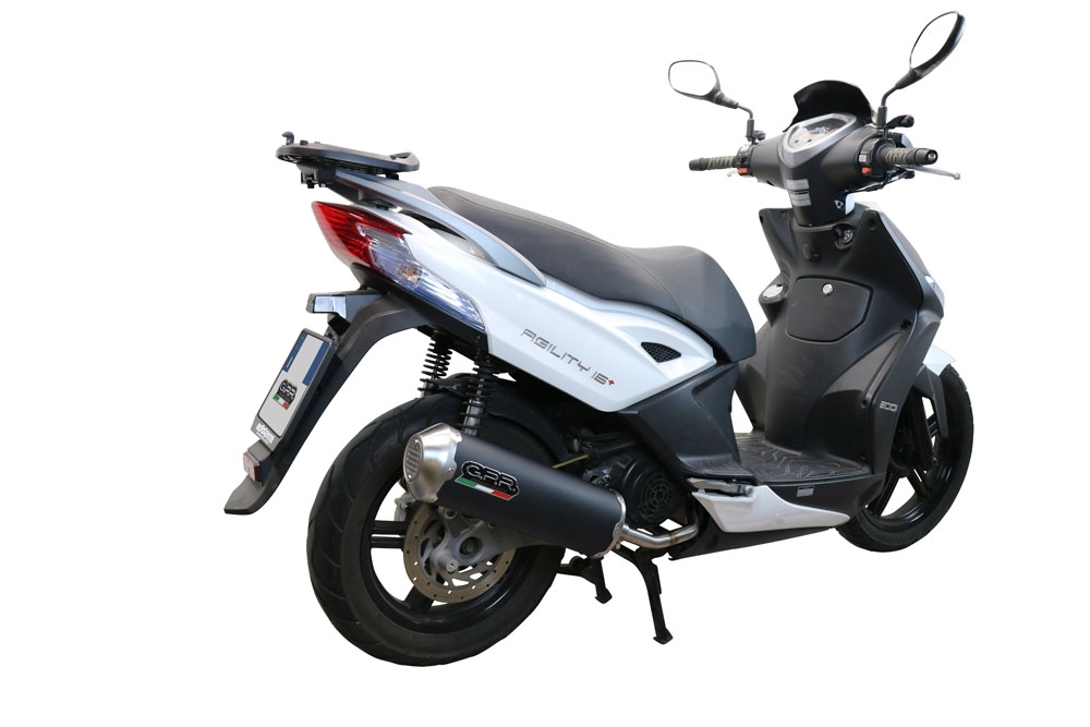Escape compatível com Kymco Agility 200 - I.E. R16 - Plus 2010-2014, Evo4 Road, Sistema homologado,legal, linha completa, incluindo db killer removível mais coletor 