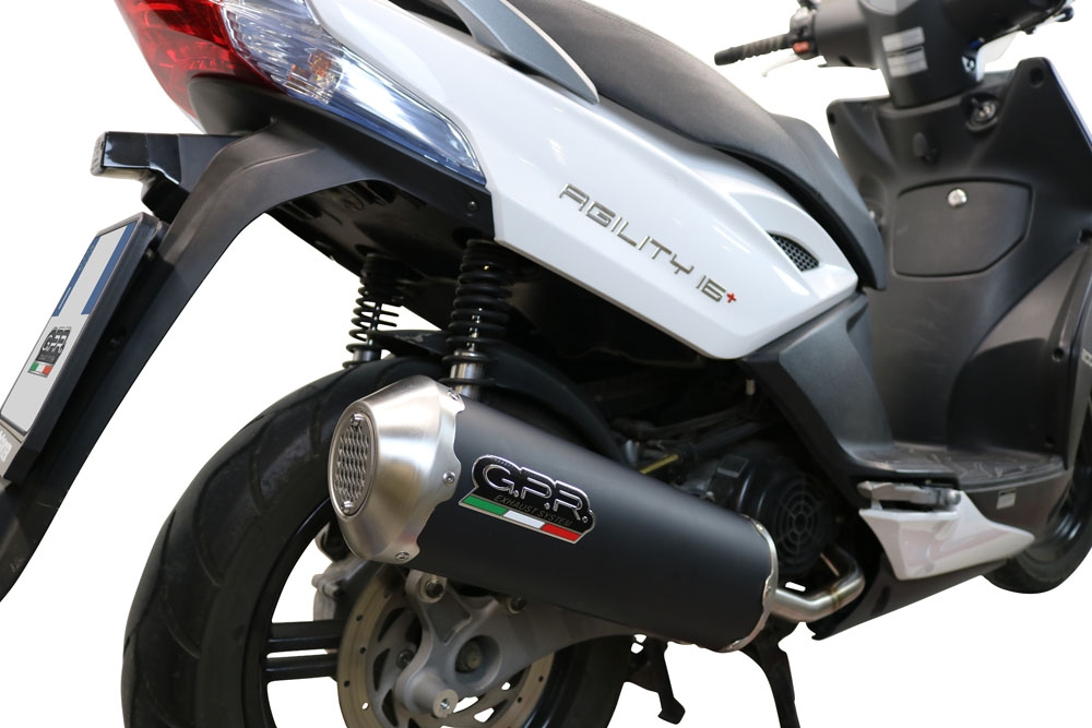 Escape compatível com Kymco Agility 200 - I.E. R16 - Plus 2010-2014, Evo4 Road, Sistema homologado,legal, linha completa, incluindo db killer removível mais coletor 