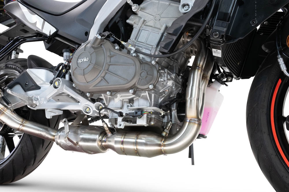 Escape compatível com Aprilia RS 457 2024-2025, Powercone Evo, Escape racing linha completa, silencioso mais coletor com dbkiller, não homologado 