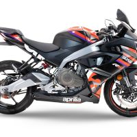 Escape compatível com Aprilia RS 457 2024-2025, Ghost Inox, Escape racing linha completa, silencioso mais coletor com dbkiller, não homologado 