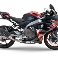 ,ApriliaRS 45720242025New Gpe Black titaniumSistema homologado com catalisador linha completa, silencioso mais coletor