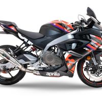 Escape compatível com Aprilia RS 457 2024-2025, Powercone Evo, Escape racing linha completa, silencioso mais coletor com dbkiller, não homologado 