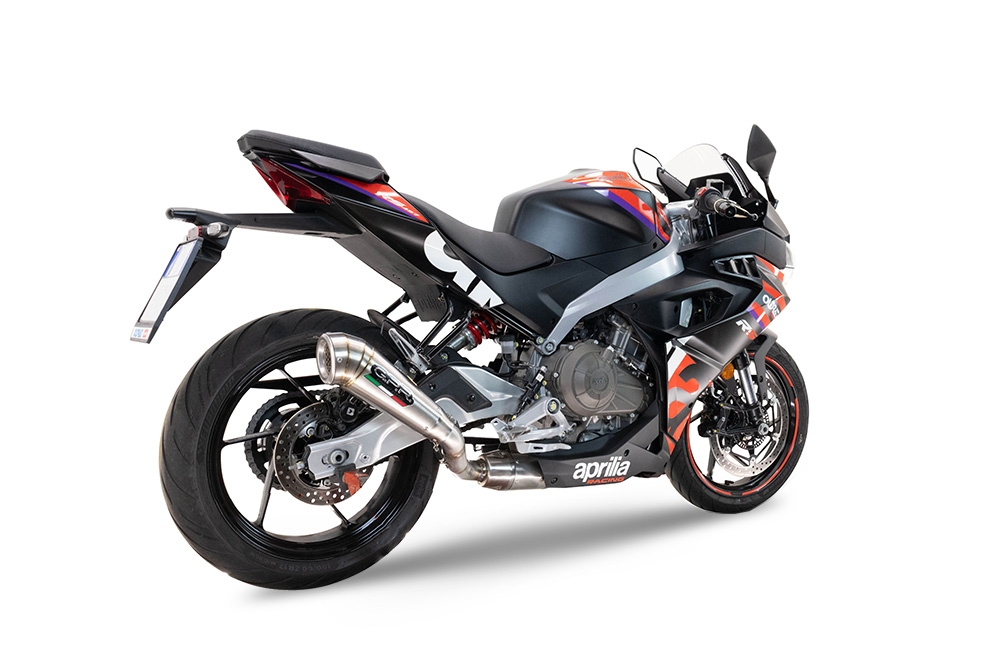Escape compatível com Aprilia RS 457 2024-2025, Powercone Evo, Escape racing linha completa, silencioso mais coletor com dbkiller, não homologado 