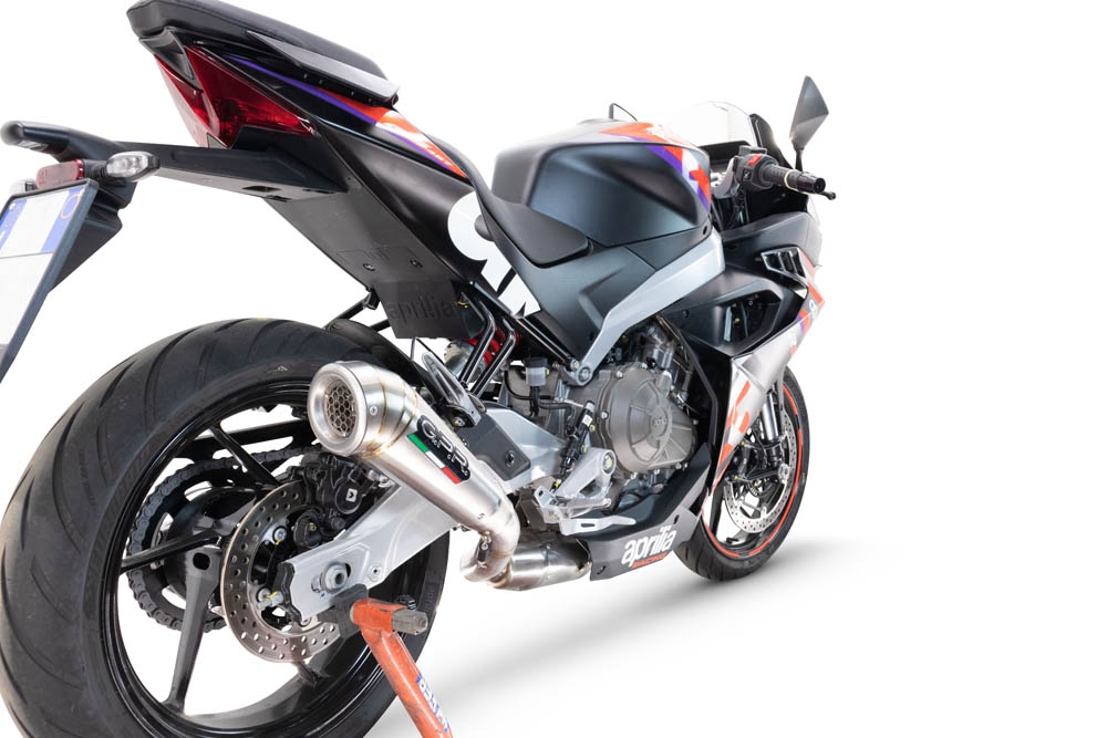 Escape compatível com Aprilia RS 457 2024-2025, Powercone Evo, Escape racing linha completa, silencioso mais coletor com dbkiller, não homologado 