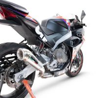 Escape compatível com Aprilia RS 457 2024-2025, Powercone Evo, Escape racing linha completa, silencioso mais coletor com dbkiller, não homologado 