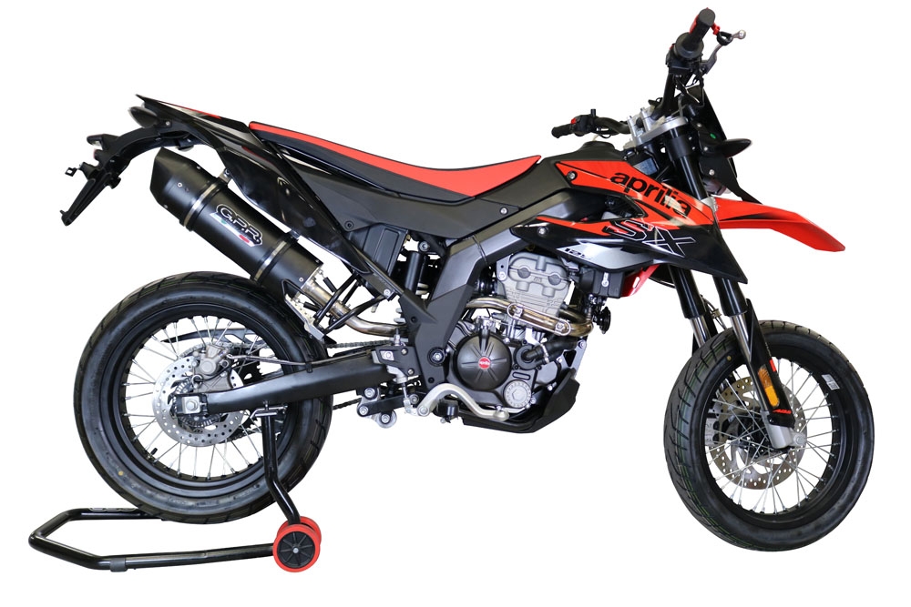 Escape compatível com Aprilia Sx 125 2018-2020, Furore Evo4 Nero, Escape legal, aprovado, com db killer removível, tubo de conexão e conversor catalítico 