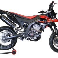 Escape compatível com Aprilia Sx 125 2018-2020, Furore Evo4 Nero, Escape legal, aprovado, com db killer removível, tubo de conexão e conversor catalítico 