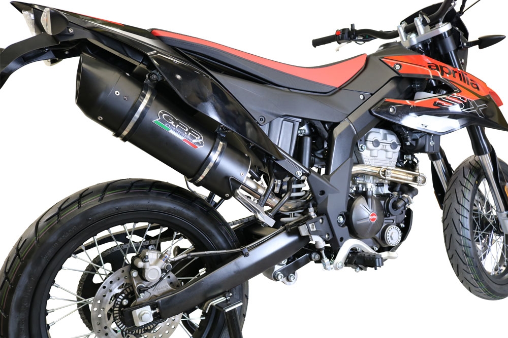 Escape compatível com Aprilia Sx 125 2018-2020, Furore Evo4 Nero, Escape legal, aprovado, com db killer removível, tubo de conexão e conversor catalítico 