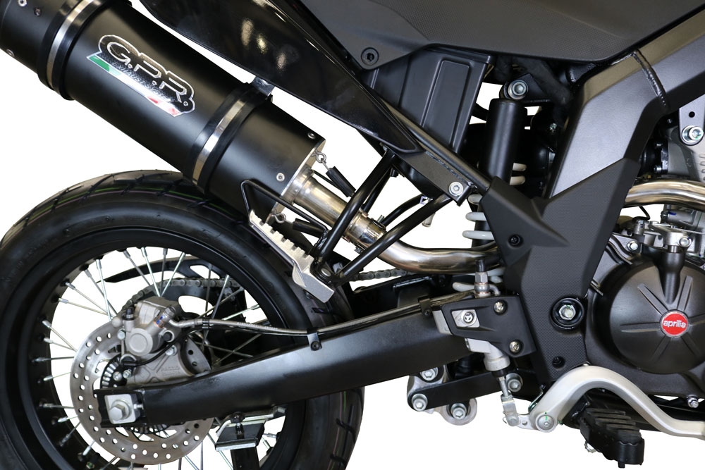 Escape compatível com Aprilia Sx 125 2018-2020, Furore Evo4 Nero, Escape legal, aprovado, com db killer removível, tubo de conexão e conversor catalítico 