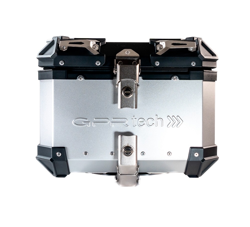 GPR TECH TOP CASE ALPI-TECH 26 LT. PRATA Top case em alumínio, cor prata com placa universal incluída Capacidade Litros 26