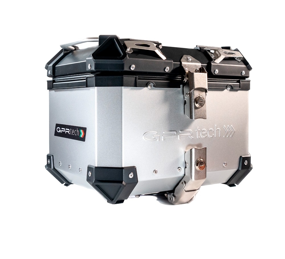 GPR TECH TOP CASE ALPI-TECH 26 LT. PRATA Top case em alumínio, cor prata com placa universal incluída Capacidade Litros 26