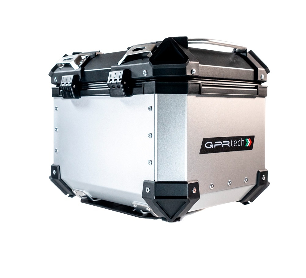 GPR TECH TOP CASE ALPI-TECH 26 LT. PRATA Top case em alumínio, cor prata com placa universal incluída Capacidade Litros 26