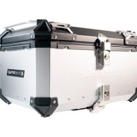 Top case em alumínio, cor prata com placa específica incluída Top case maletas GPR TECH compatível com Benelli Trk 251 2019/2023
