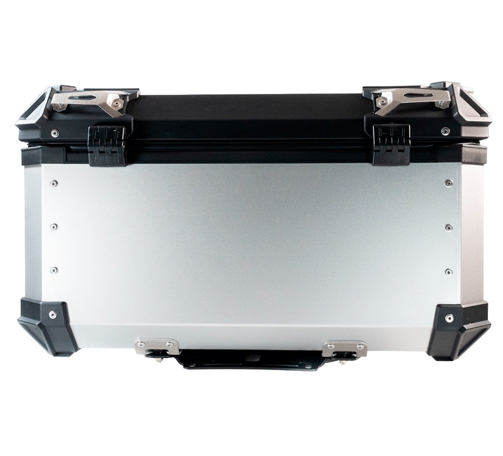 Top case em alumínio, cor prata com placa específica incluída Top case maletas GPR TECH compatível com Benelli Trk 251 2019/2023