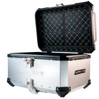 Top case em alumínio, cor prata com placa específica incluída Top case maletas GPR TECH compatível com Benelli Trk 251 2019/2023