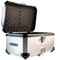 Top case em alumínio, cor prata com placa específica incluída Top case maletas GPR TECH compatível com Bmw G 310 Gs 2017/2021 e4