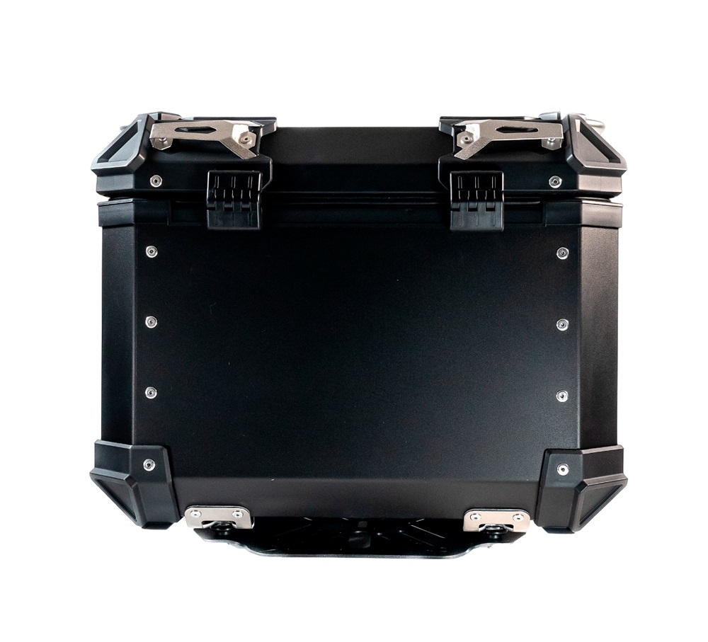 Top case em alumínio, cor preta com placa específica incluída Top case maletas GPR TECH compatível com Benelli Trk 251 2019/2023