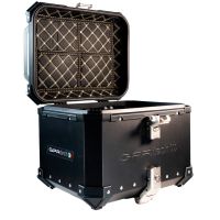 Top case em alumínio, cor preta com placa específica incluída Top case maletas GPR TECH compatível com Benelli Trk 251 2019/2023