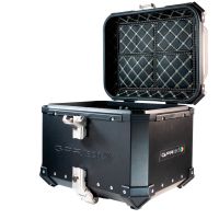 Top case em alumínio, cor preta com placa específica incluída Top case maletas GPR TECH compatível com Benelli Trk 251 2019/2023