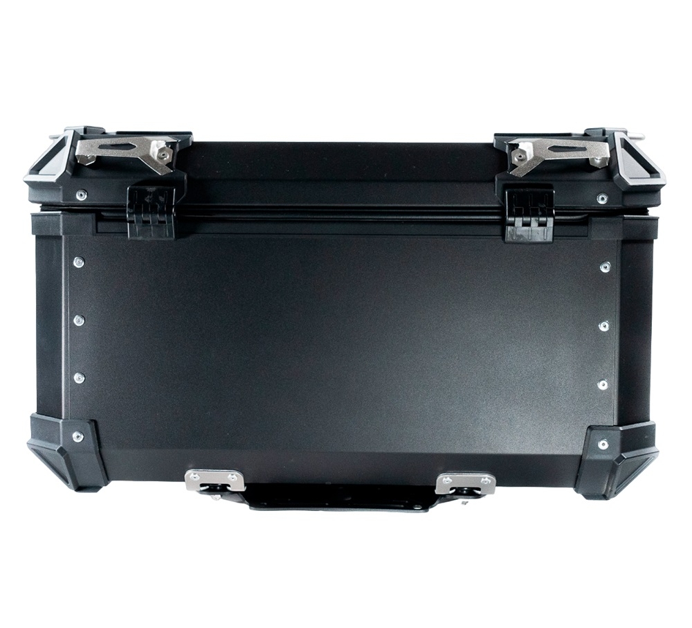 Top case em alumínio, cor preta com placa específica incluída Top case maletas GPR TECH compatível com Benelli Trk 251 2019/2023