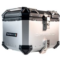 Top case em alumínio, cor prata com placa específica incluída Top case maletas GPR TECH compatível com Benelli Trk 251 2019/2023