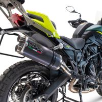 Escape compatível com Benelli Trk 702 2023-2024, Dual Poppy, Escape legal, homologado, silenciador com db killer removível e tubo de ligação específico 