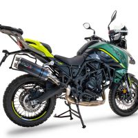 Escape compatível com Benelli Trk 702 2023-2024, Dual Poppy, Escape legal, homologado, silenciador com db killer removível e tubo de ligação específico 