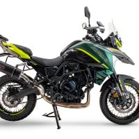 Escape compatível com Benelli Trk 702 X 2023-2024, Furore Evo4 Nero, Escape legal, homologado, silenciador com db killer removível e tubo de ligação específico 