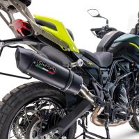 Escape compatível com Benelli Trk 702 X 2023-2024, Furore Evo4 Nero, Escape legal, homologado, silenciador com db killer removível e tubo de ligação específico 
