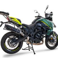 Escape compatível com Benelli Trk 702 X 2023-2024, Furore Evo4 Nero, Escape legal, homologado, silenciador com db killer removível e tubo de ligação específico 
