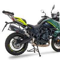 GPR escape compatível com  Benelli Trk 702 X 2023-2024, New Grand Prix Evo Black Titanium, Escape legal, homologado, silenciador com db killer removível e tubo de ligação específico 