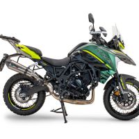 GPR escape compatível com  Benelli Trk 702 X 2023-2024, New Grand Prix Evo Titanium, Escape legal, homologado, silenciador com db killer removível e tubo de ligação específico 