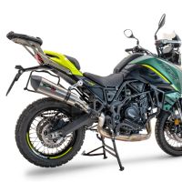 GPR escape compatível com  Benelli Trk 702 X 2023-2024, New Grand Prix Evo Titanium, Escape legal, homologado, silenciador com db killer removível e tubo de ligação específico 