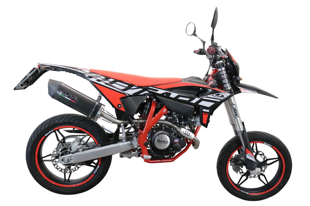 Escape compatível com Beta RR 125 4T Enduro 2021-2024, Furore Evo4 Poppy, Escape legal, homologado, silenciador com catalisador, db killer removível e tubo de ligação específico 