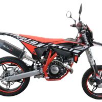 Escape compatível com Beta RR 125 4T Enduro 2021-2024, Furore Evo4 Poppy, Escape legal, homologado, silenciador com catalisador, db killer removível e tubo de ligação específico 